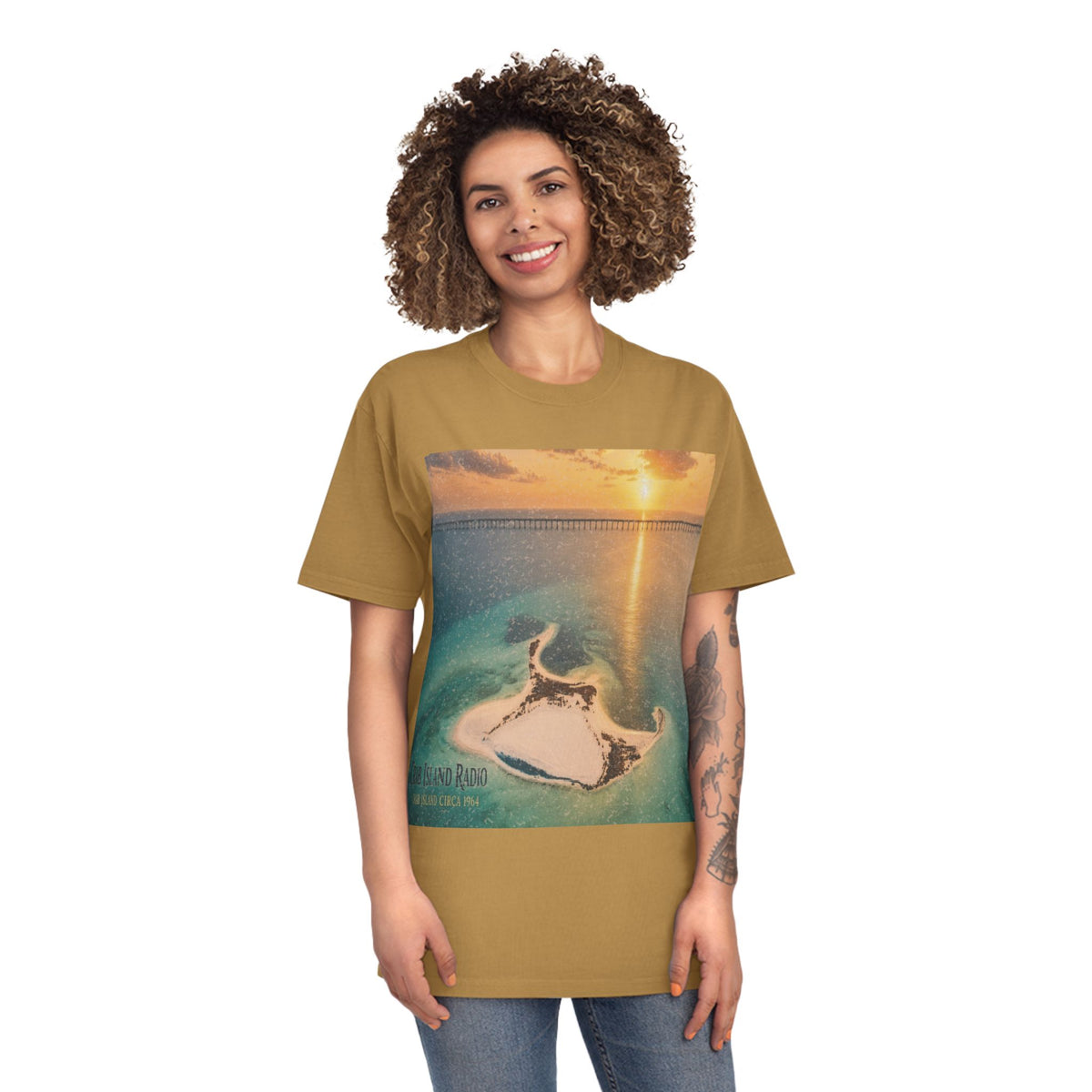 Unisex Faded Shirt – Island Sunset