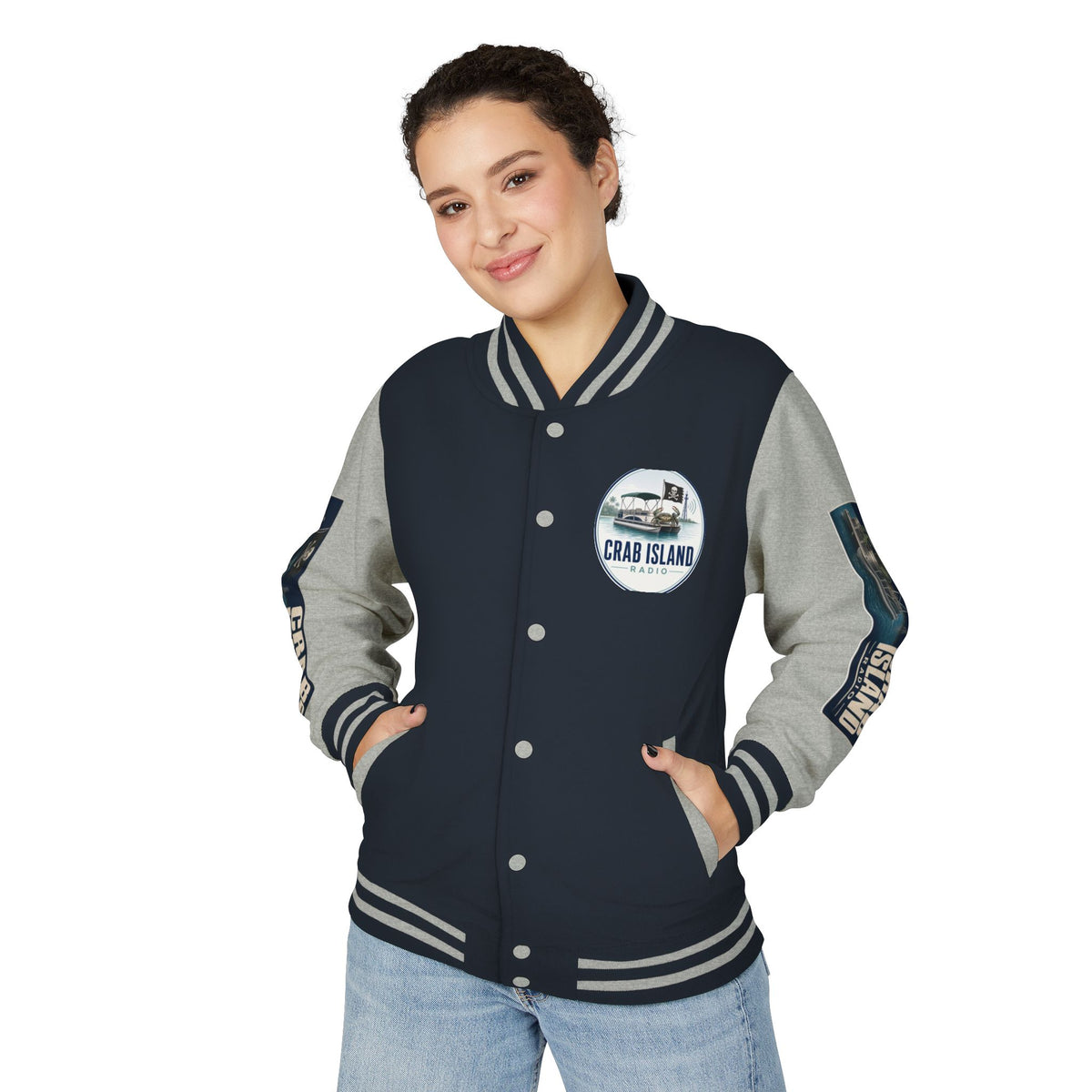 Unisex Heavyweight Letterman Jacket – Crab Island Radio