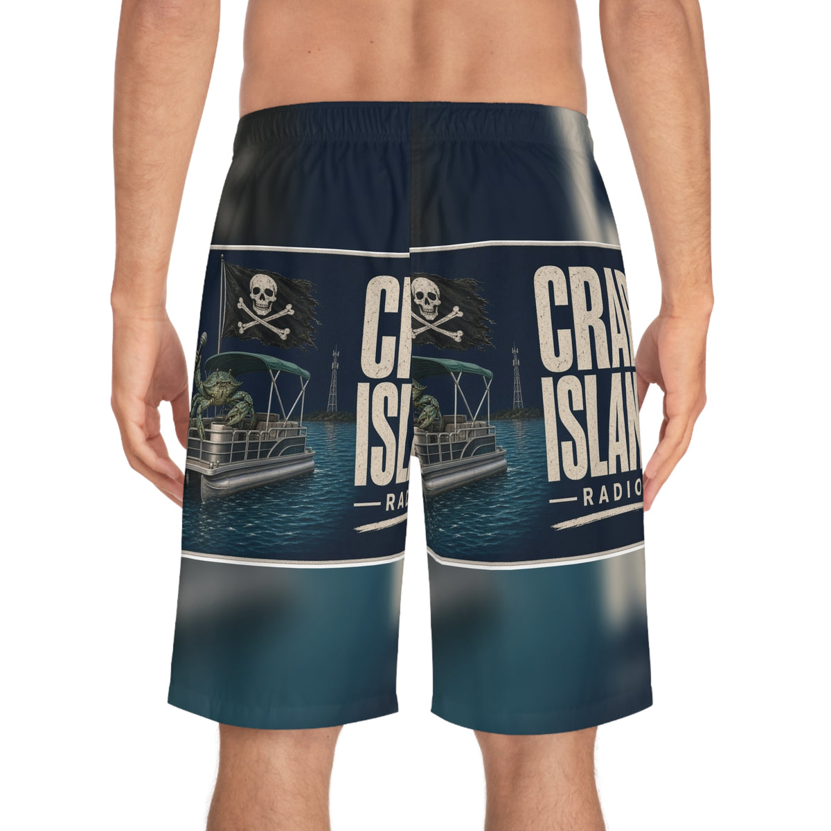 Crab Island Radio Pirate Crab Board Shorts
