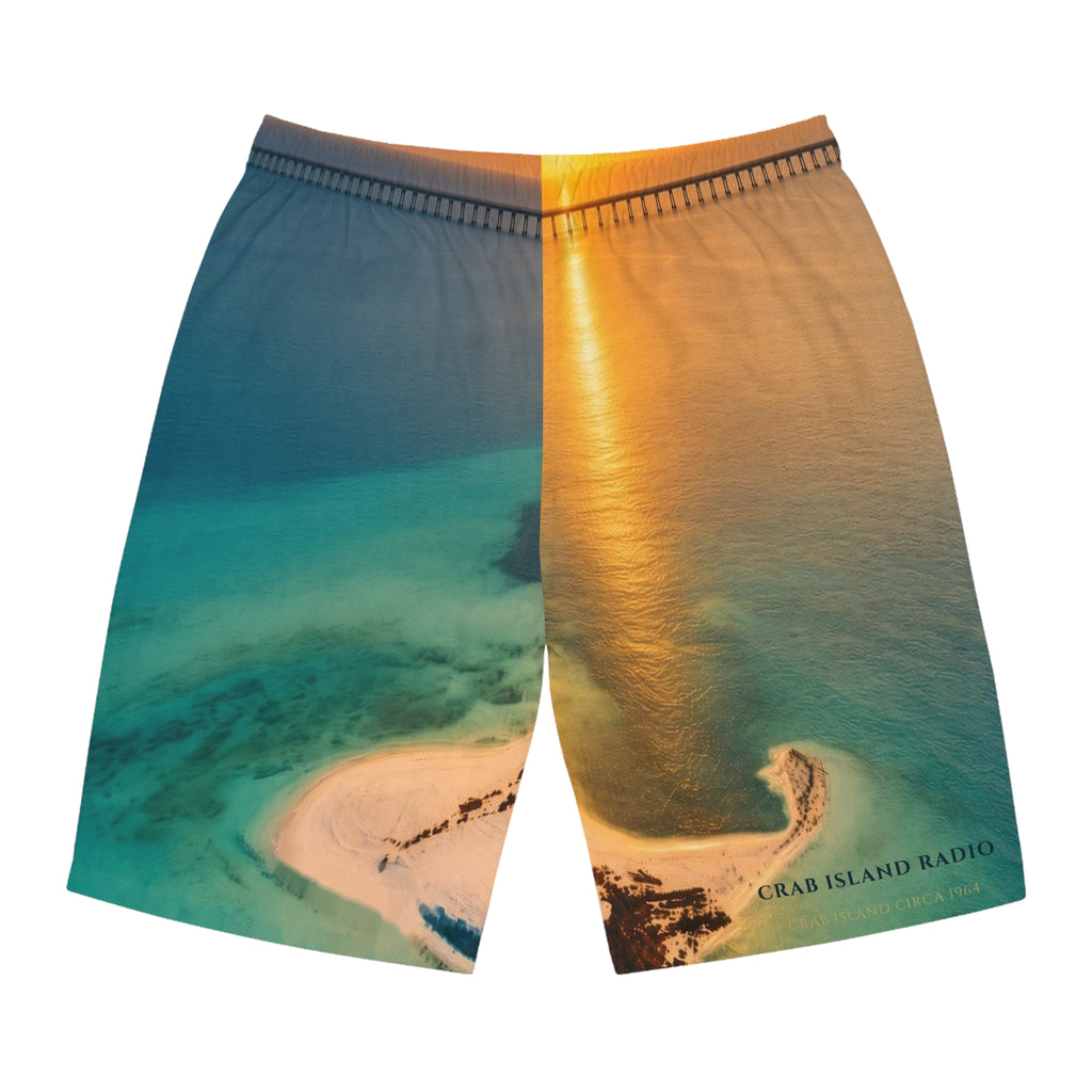 Crab Island Radio Island Sunset Full-Bleed Board Shorts
