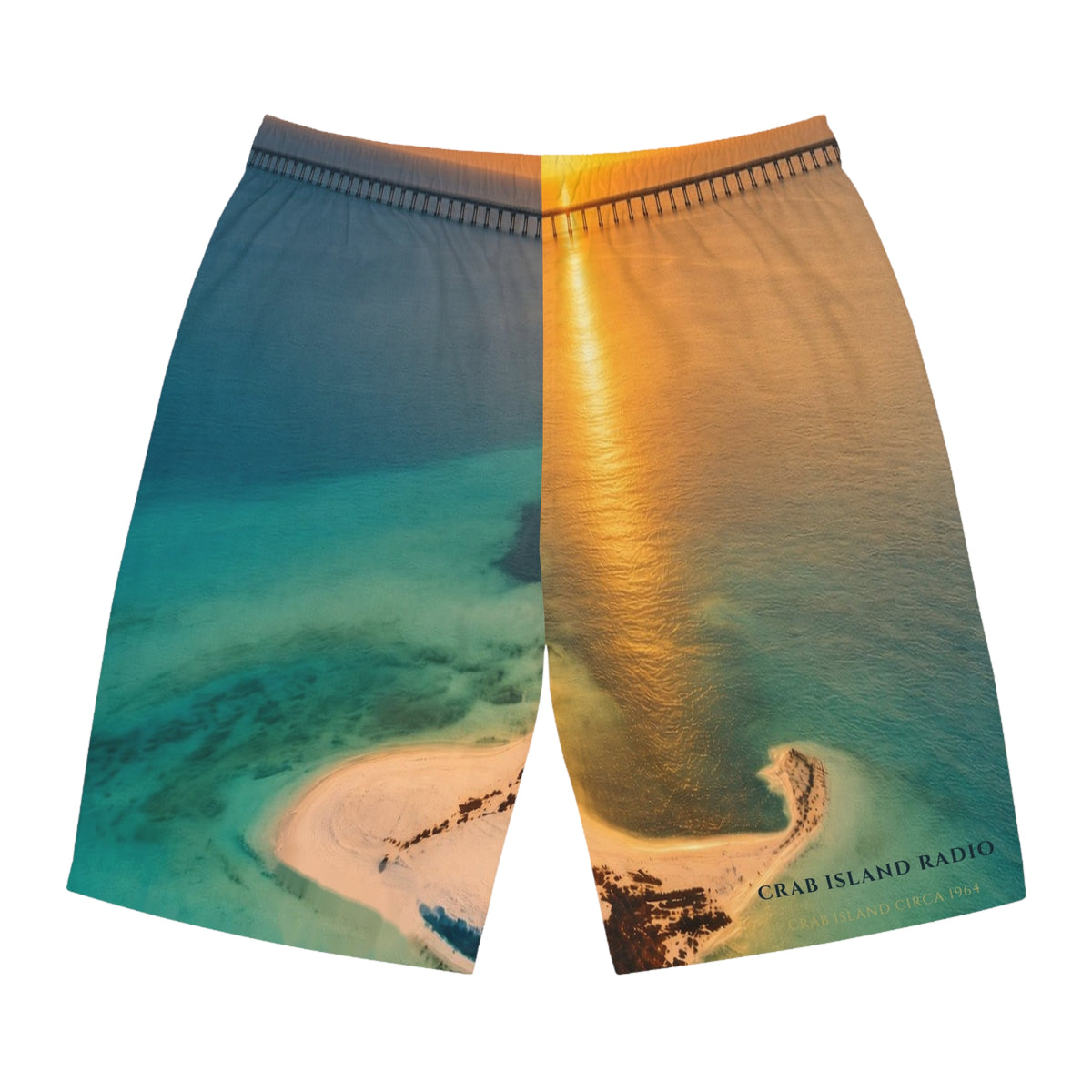 Crab Island Radio Island Sunset Full-Bleed Board Shorts