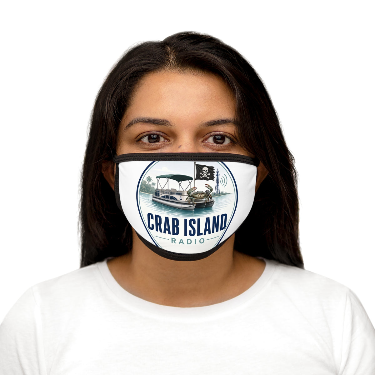 Mixed-Fabric Face Mask – Crab Island Radio