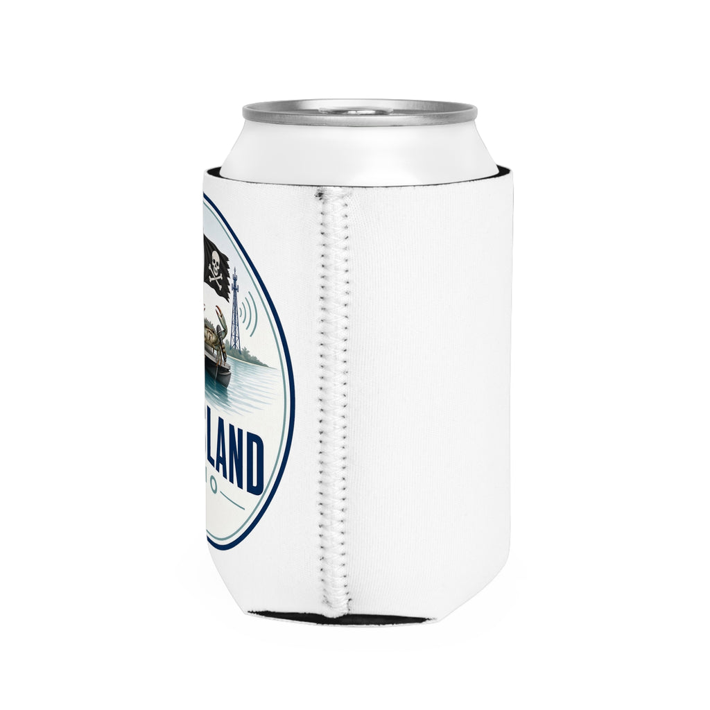 Crab Island Radio Badge Can Cooler
