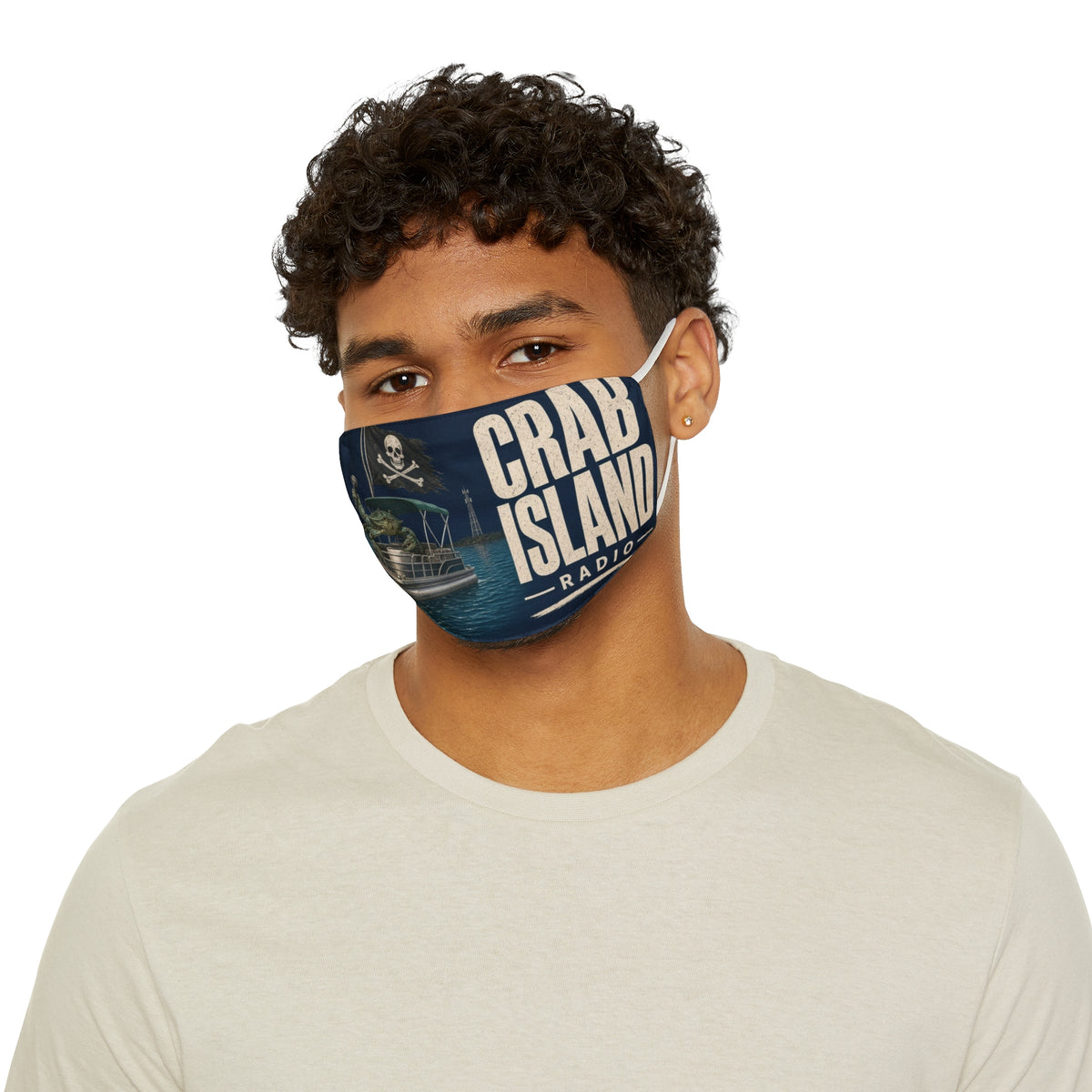 Snug-Fit Polyester Face Mask – Pirate Crab