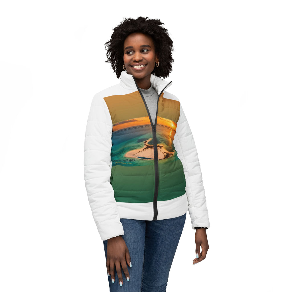 Women's Puffer Jacket (AOP) – Island Sunset