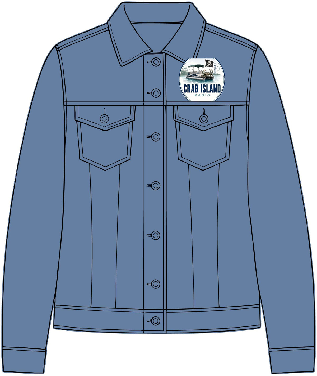 Women's Denim Jacket – Crab Island Radio
