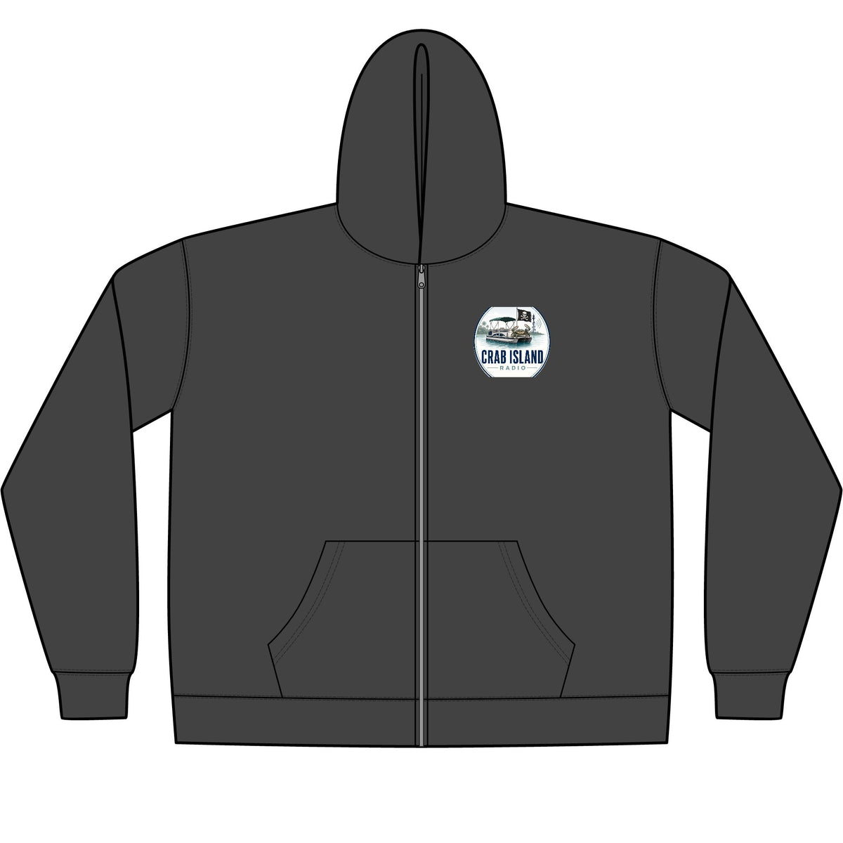 Women's Relax Faded Zip Hood – Crab Island Radio