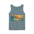 Crab Island Radio Men's Island Sunset Tank Top - Ice Blue