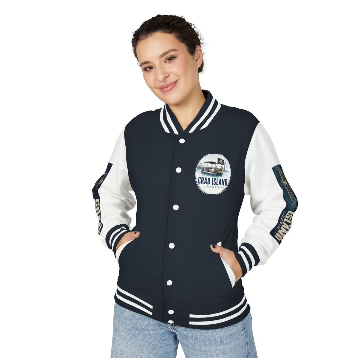 Unisex Heavyweight Letterman Jacket – Crab Island Radio