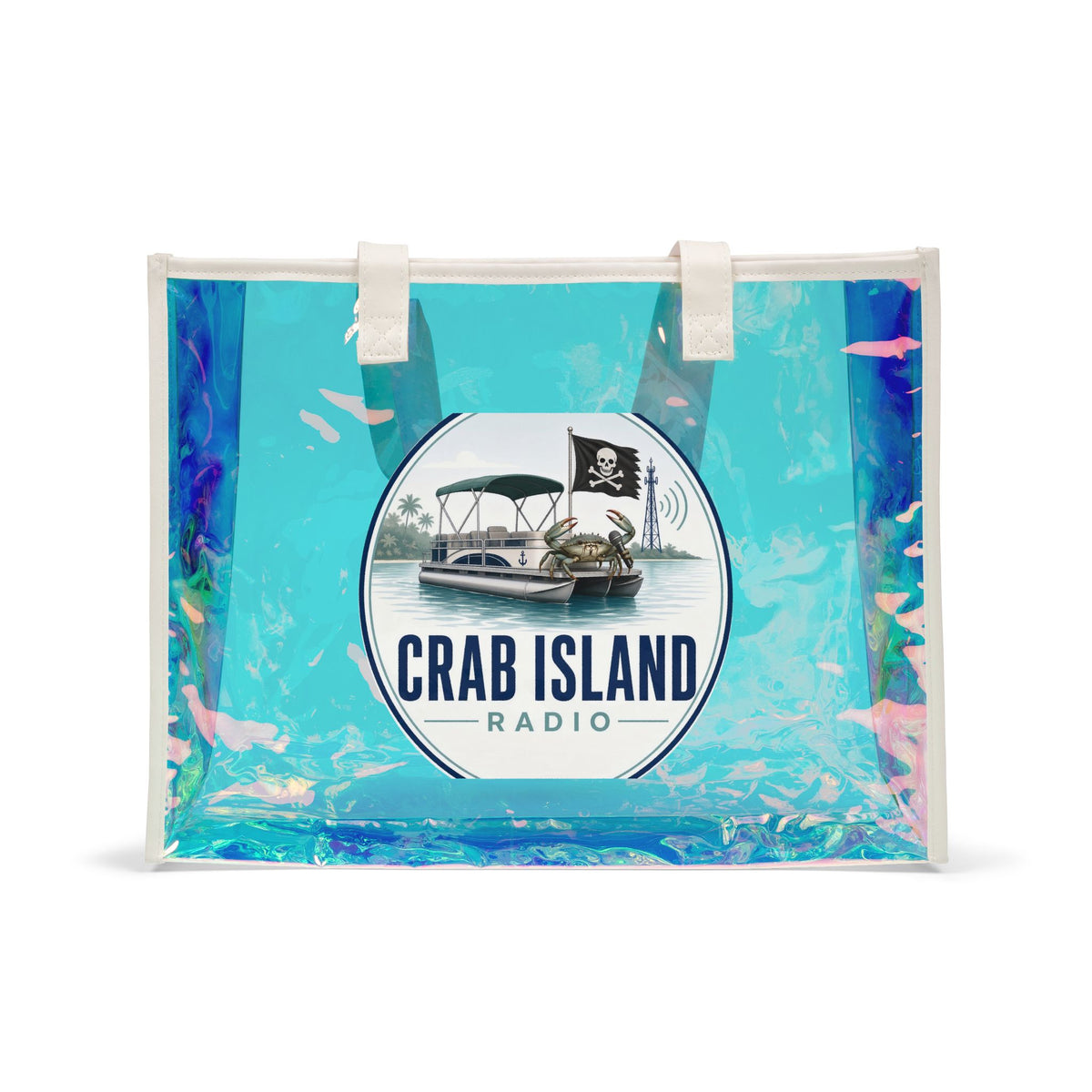 Beach Holographic Tote Bag – Crab Island Radio