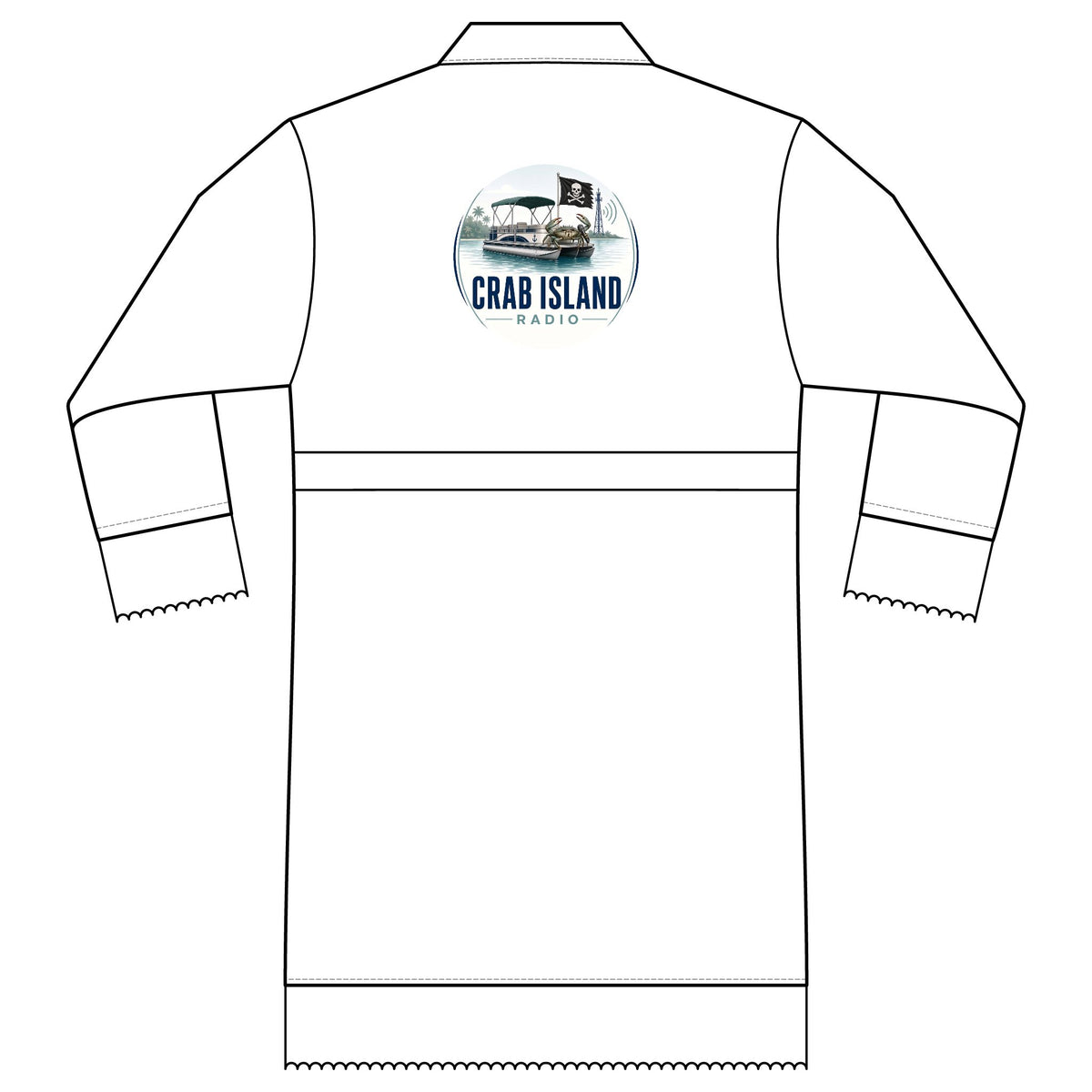 Crab Island Radio Badge Satin Robe
