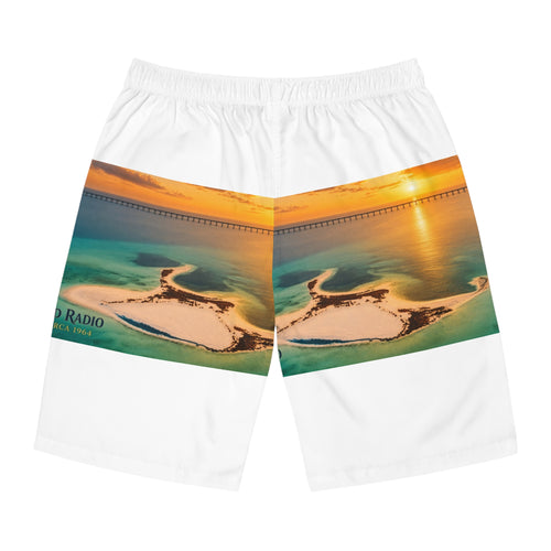 Crab Island Radio Island Sunset Board Shorts