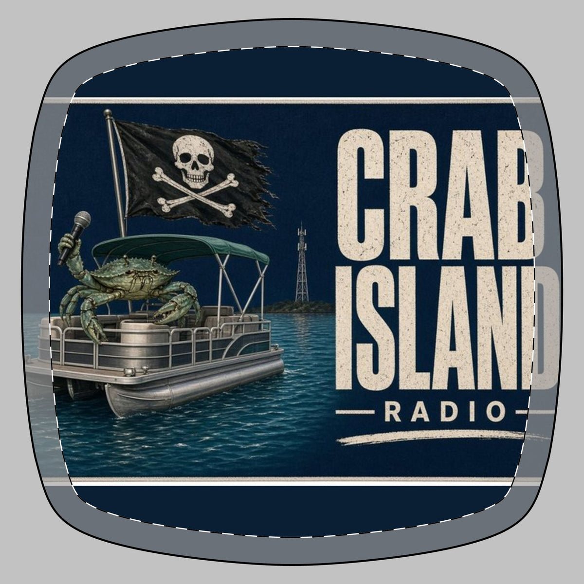 Compact Square Mirror – Pirate Crab