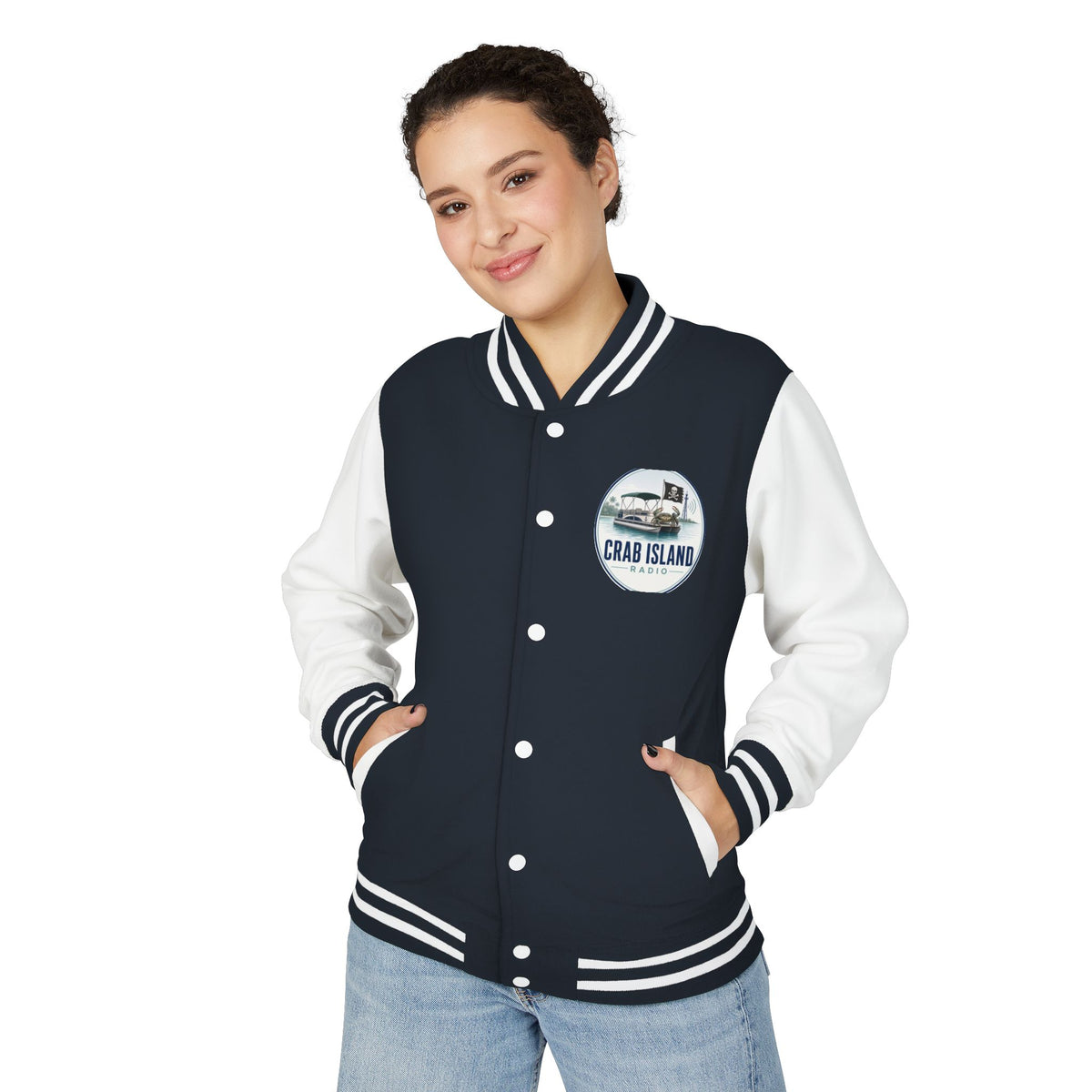 Unisex Heavyweight Letterman Jacket – Crab Island Radio