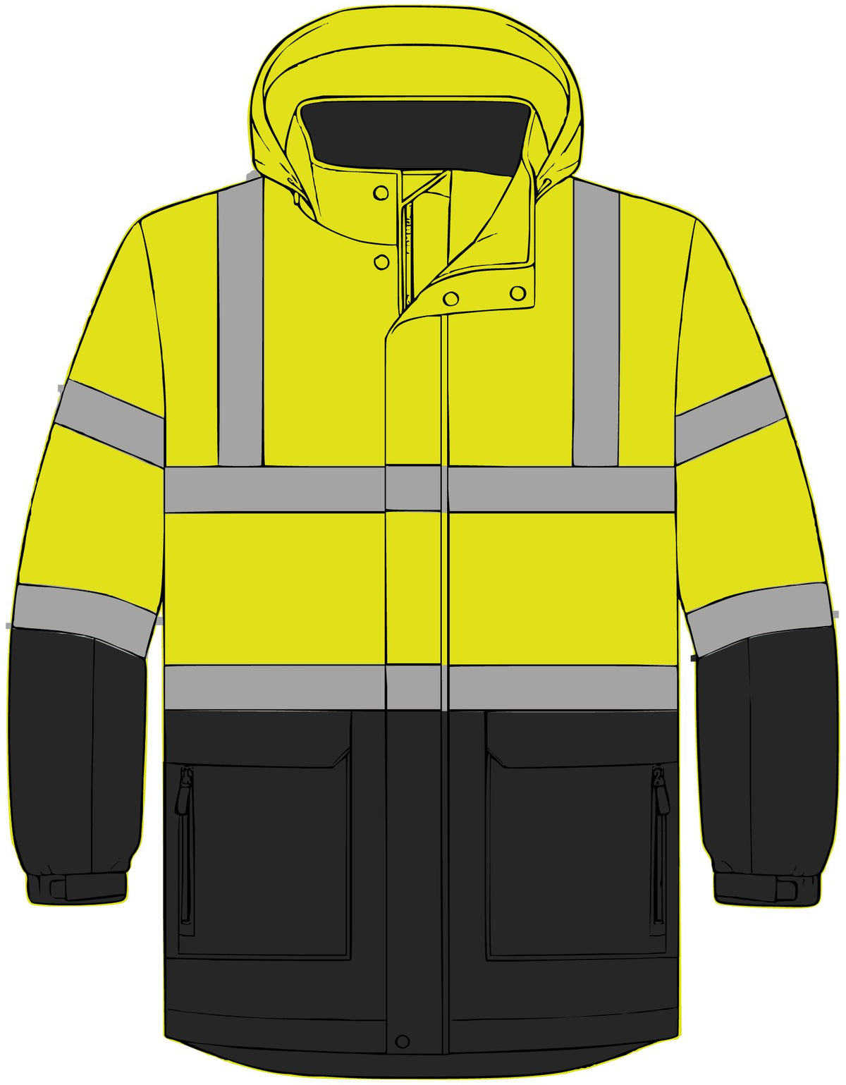 ANSI 107 Class 3 Safety Heavyweight Parka – Crab Island Radio