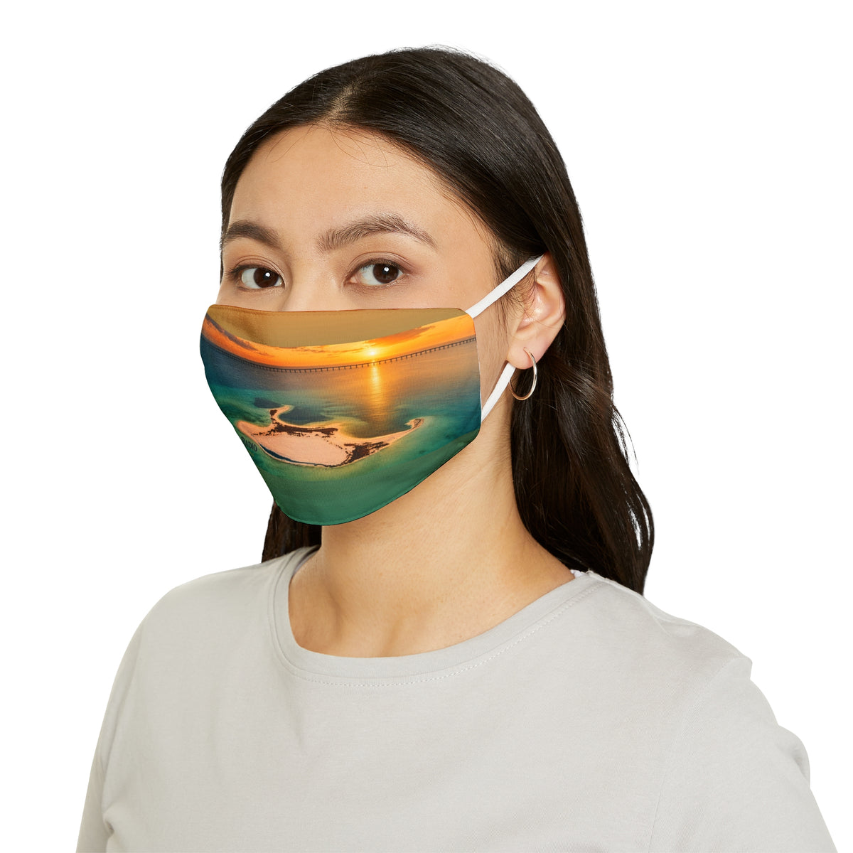 Snug-Fit Polyester Face Mask – Island Sunset