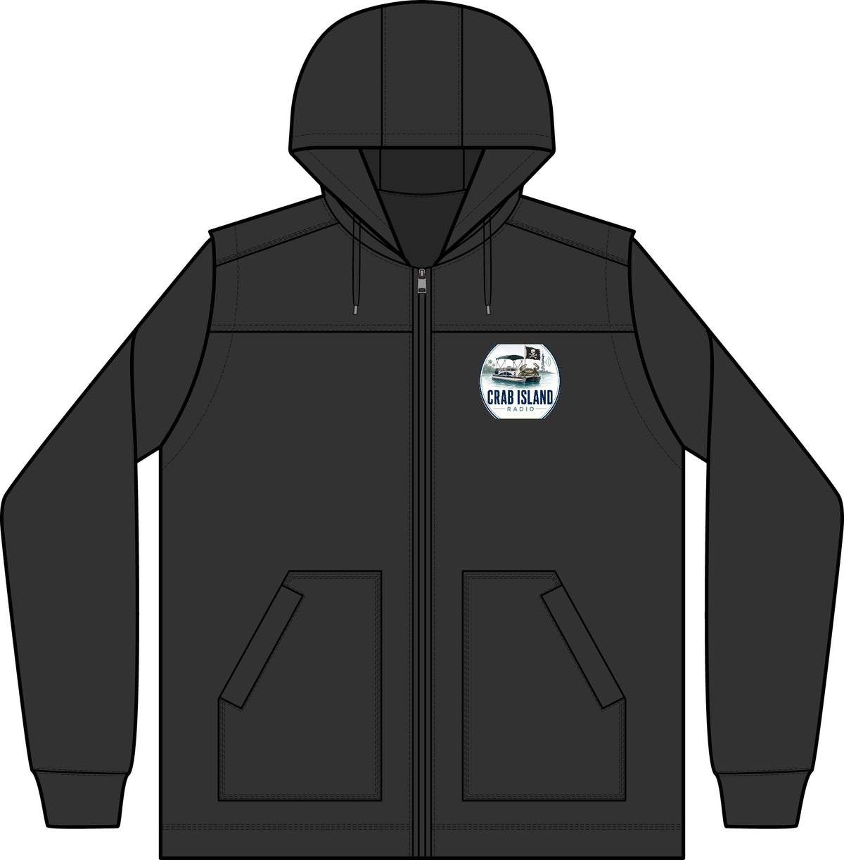 Duck Fleece Full-Zip Hooded Jacket – Crab Island Radio