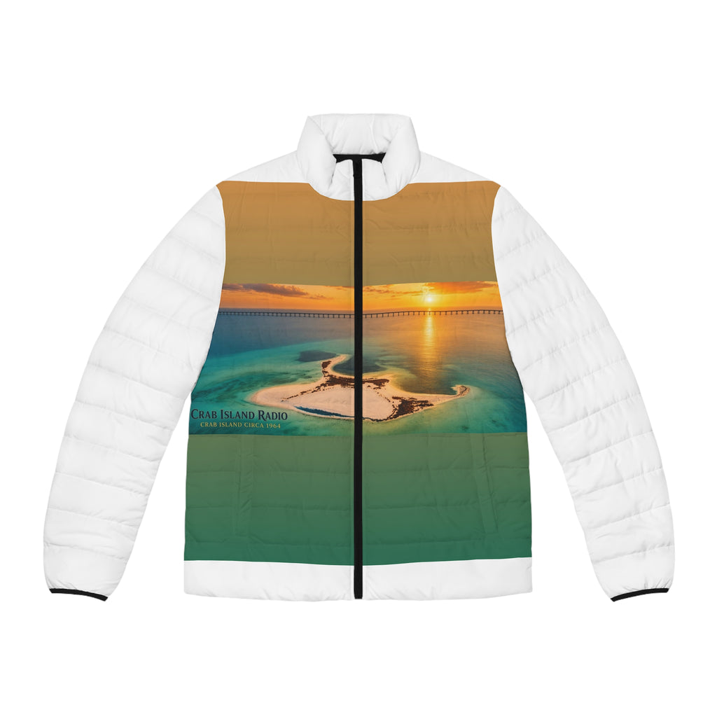 Men's Puffer Jacket (AOP) – Island Sunset