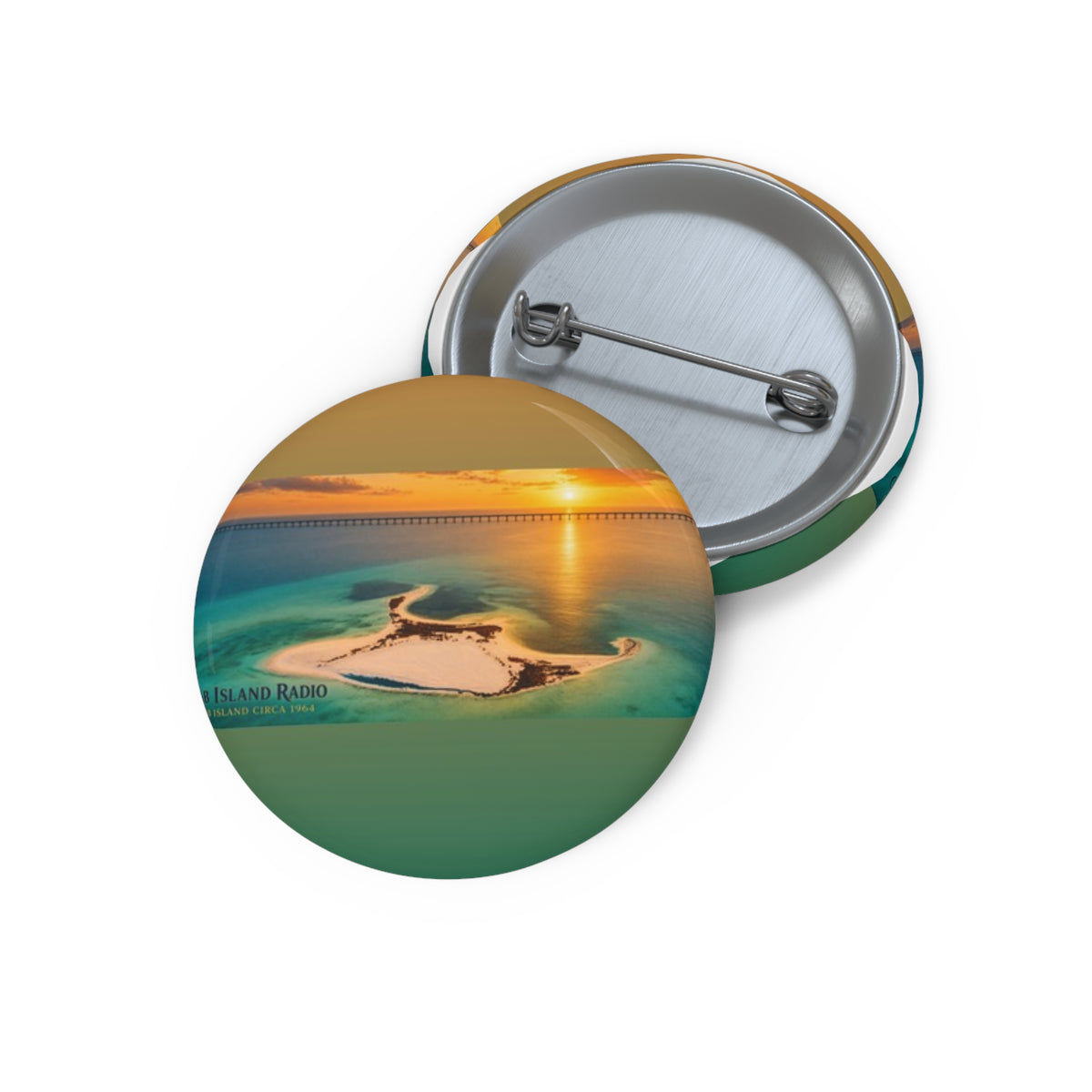 Custom Pin Buttons – Island Sunset