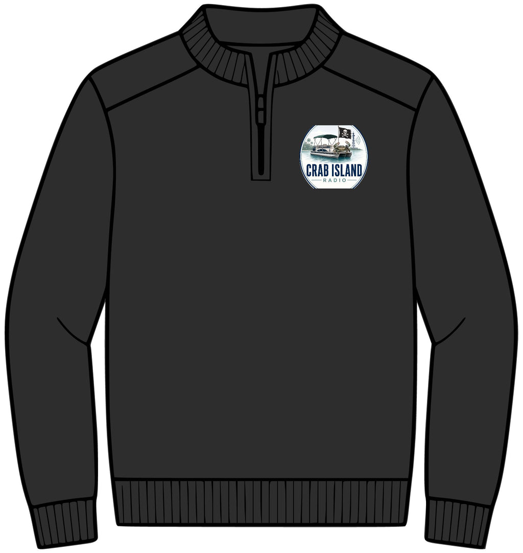 1/4-Zip Sweater – Crab Island Radio