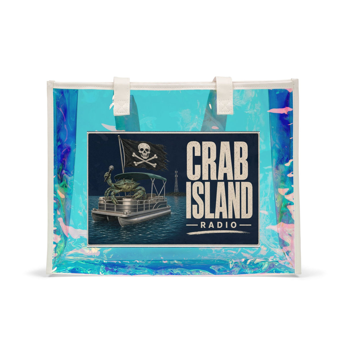 Beach Holographic Tote Bag – Pirate Crab