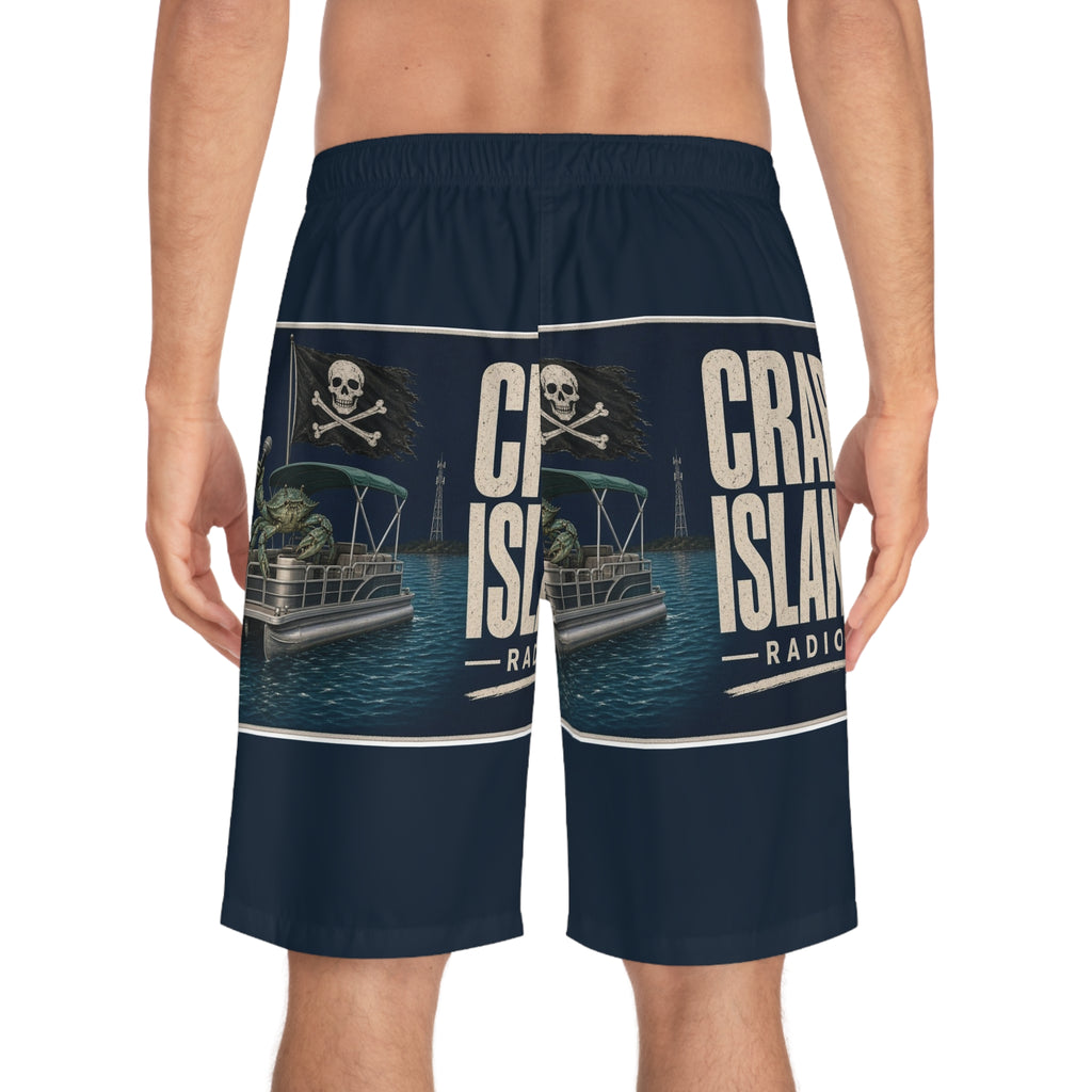 Crab Island Radio Pirate Crab Board Shorts