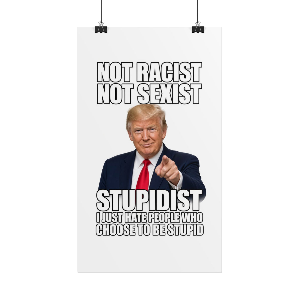 STUPIDIST Funny Meme Poster – Political Humor Wall Art