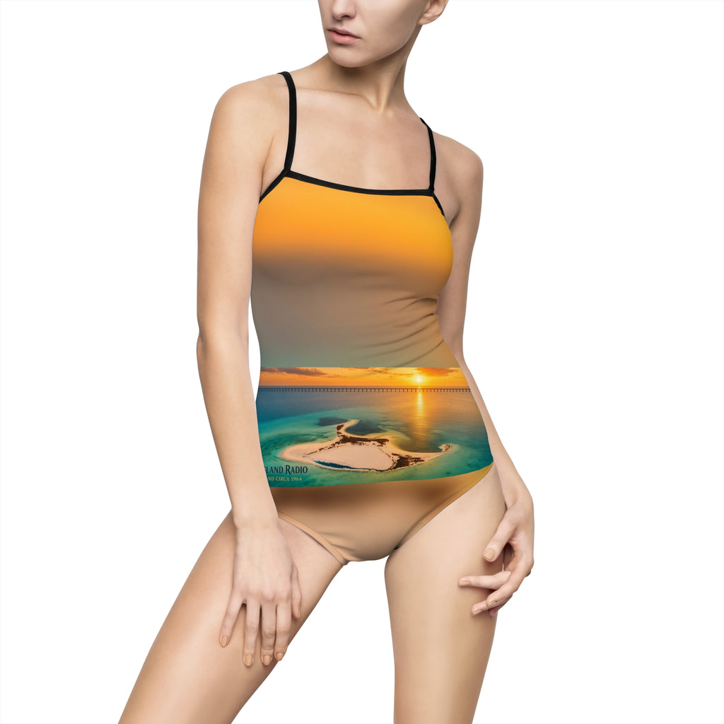 Crab Island Radio Island Sunset One-Piece Swimsuit