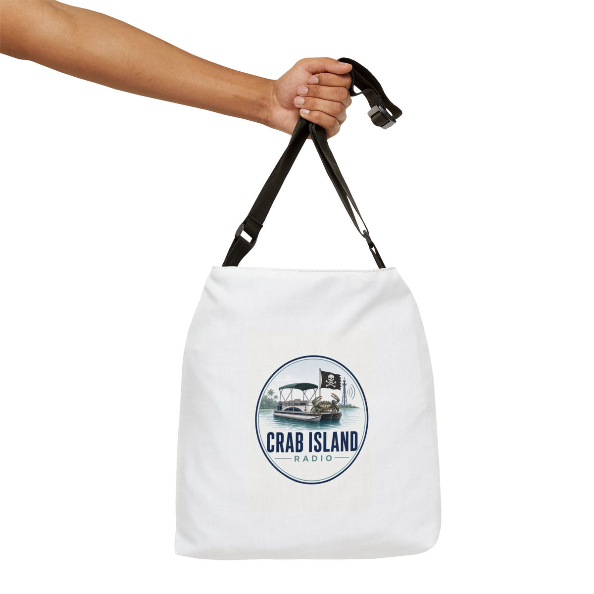 Adjustable Tote Bag (AOP) – Crab Island Radio
