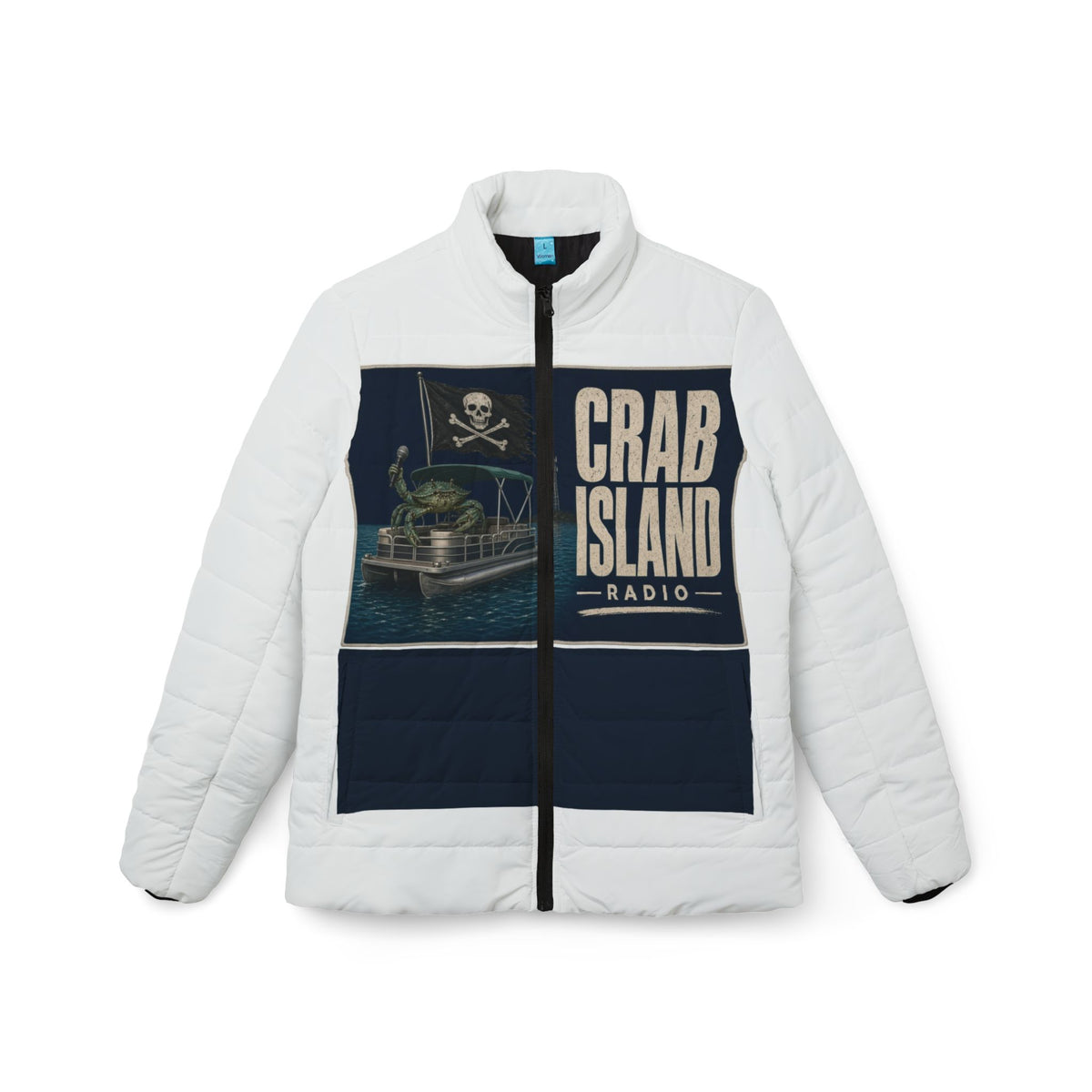 Women's Puffer Jacket (AOP) – Pirate Crab