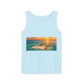 Crab Island Radio Men's Island Sunset Tank Top - Chambray