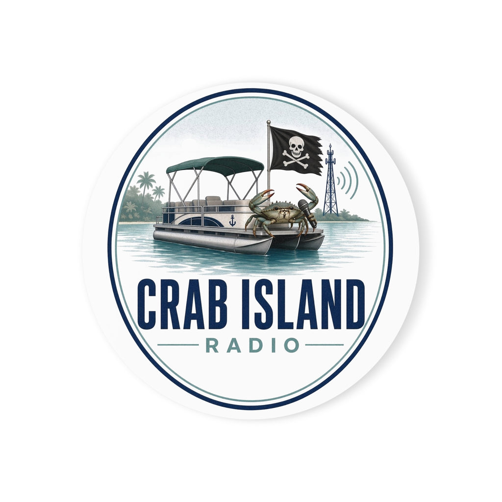 Cork Back Coaster – Crab Island Radio