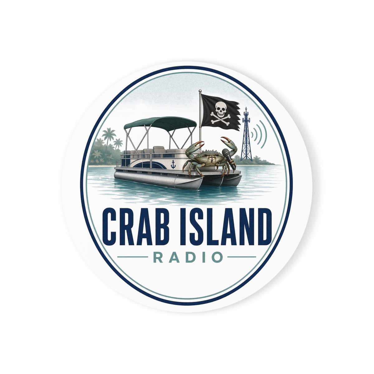 Cork Back Coaster – Crab Island Radio