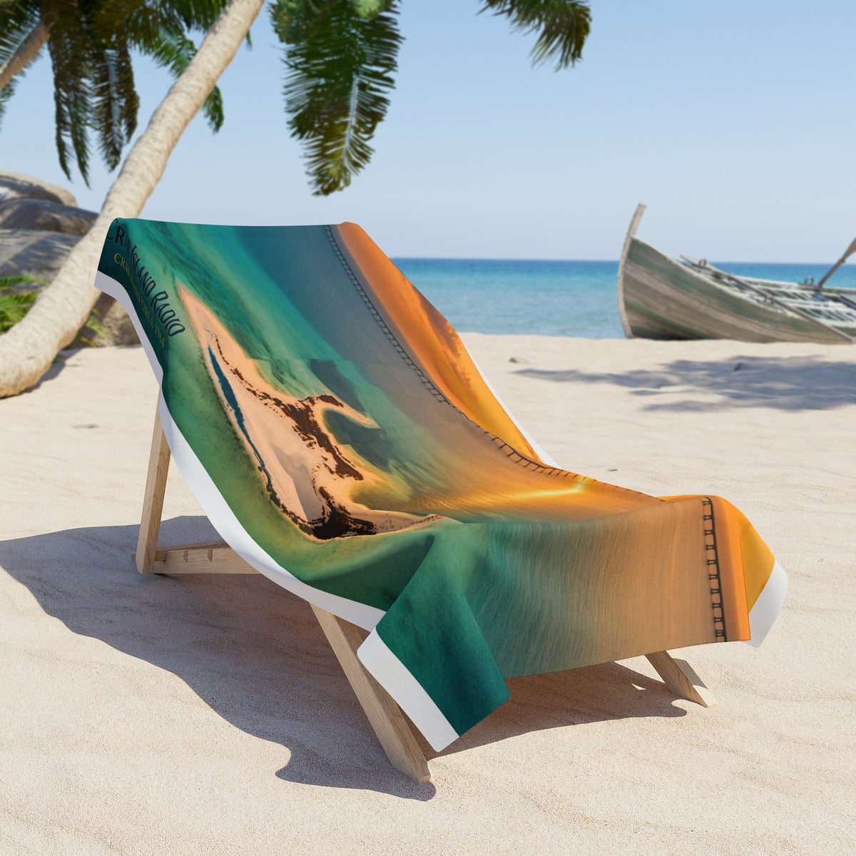 Crab Island Radio Island Sunset Beach Towel