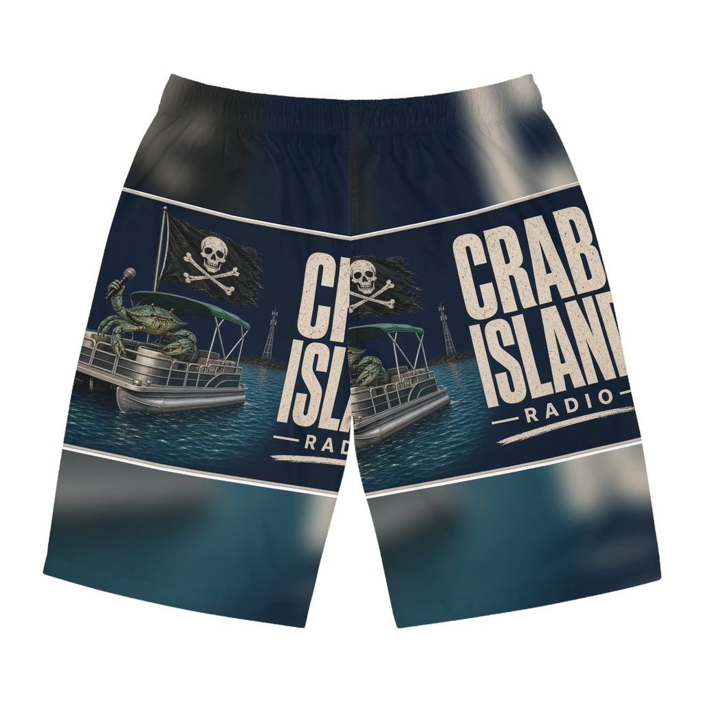 Crab Island Radio Pirate Crab Board Shorts