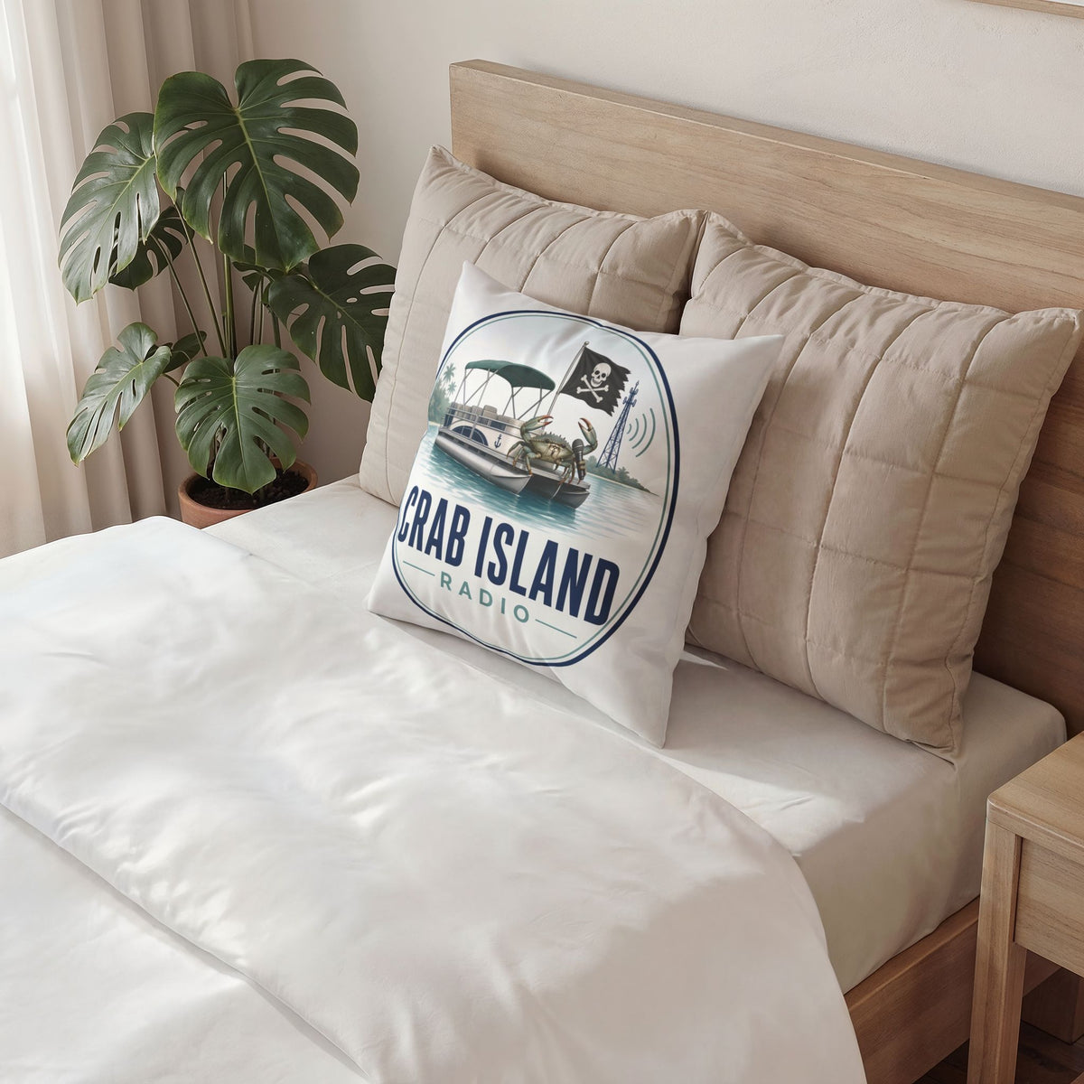 Poly Velvet Pillow – Crab Island Radio