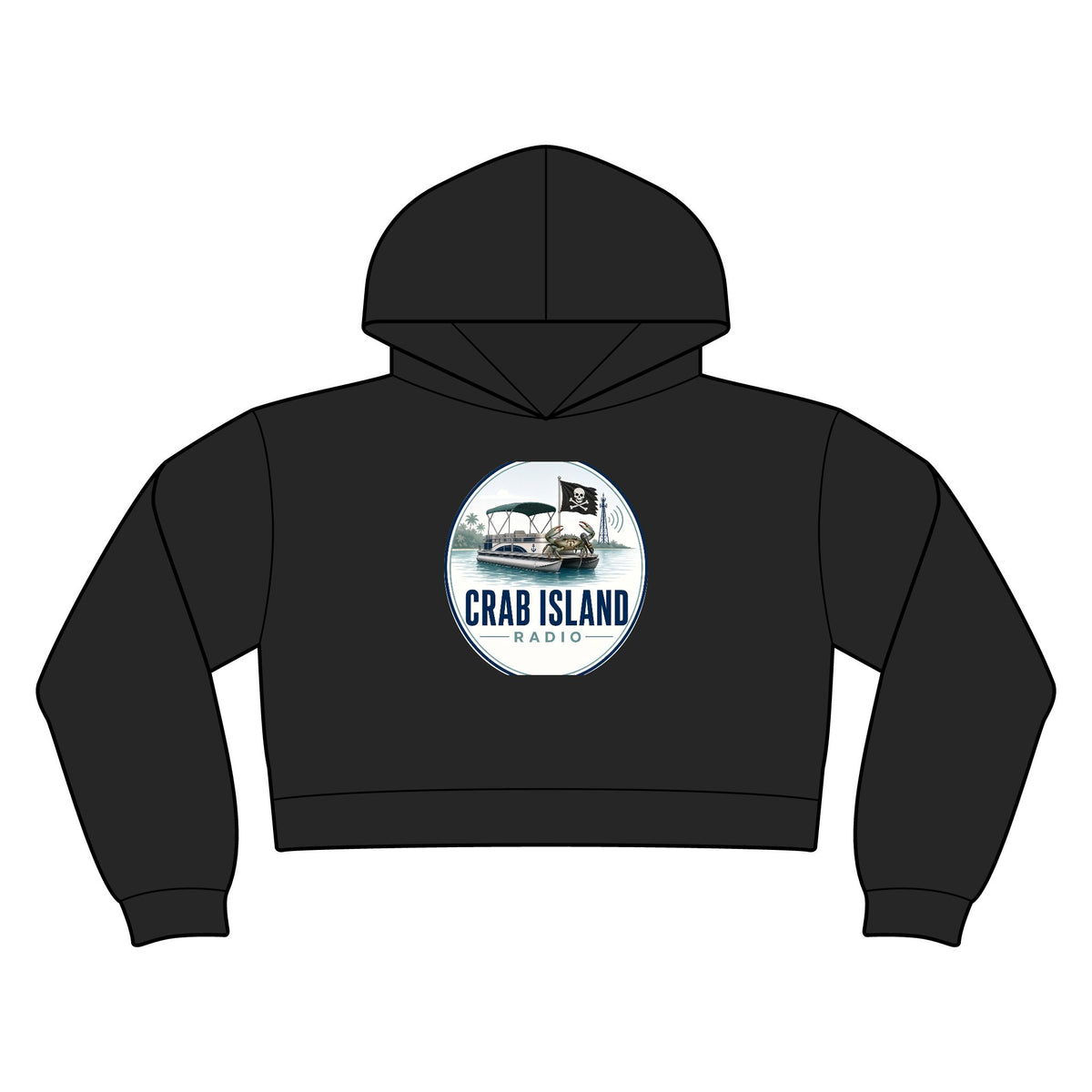 Women's Relax Crop Hood – Crab Island Radio