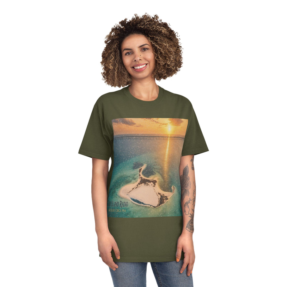Unisex Faded Shirt – Island Sunset