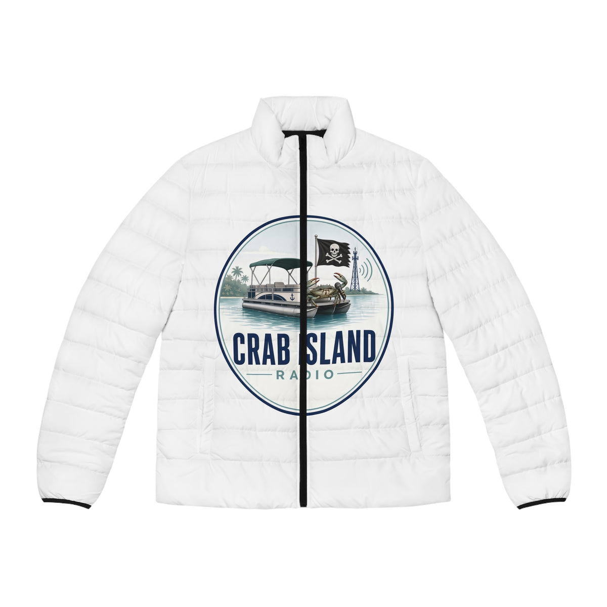 Men's Puffer Jacket (AOP) – Crab Island Radio