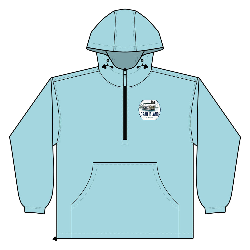 Unisex Lightweight Quarter-Zip Windbreaker Pullover Jacket – Crab Island Radio
