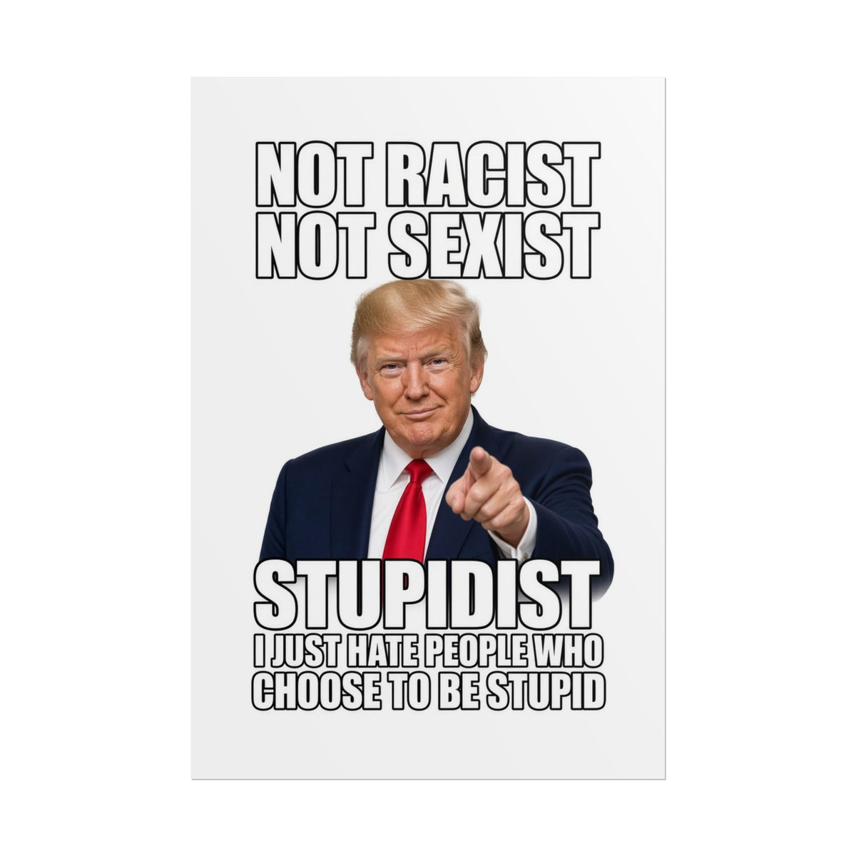 STUPIDIST Funny Meme Poster – Political Humor Wall Art
