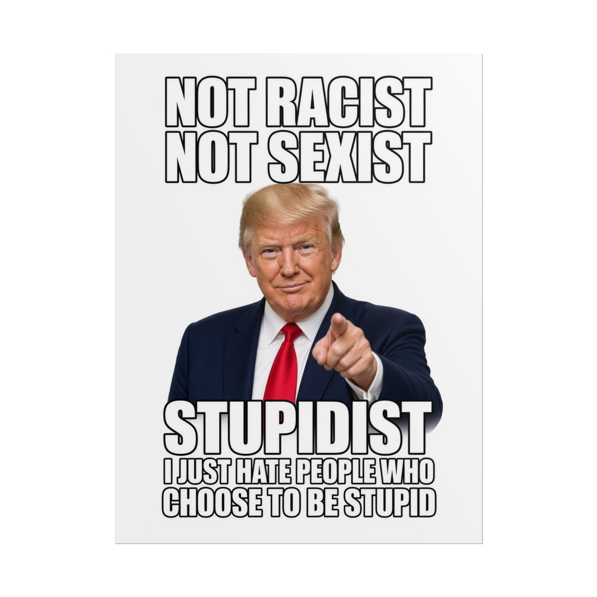 STUPIDIST Funny Meme Poster – Political Humor Wall Art