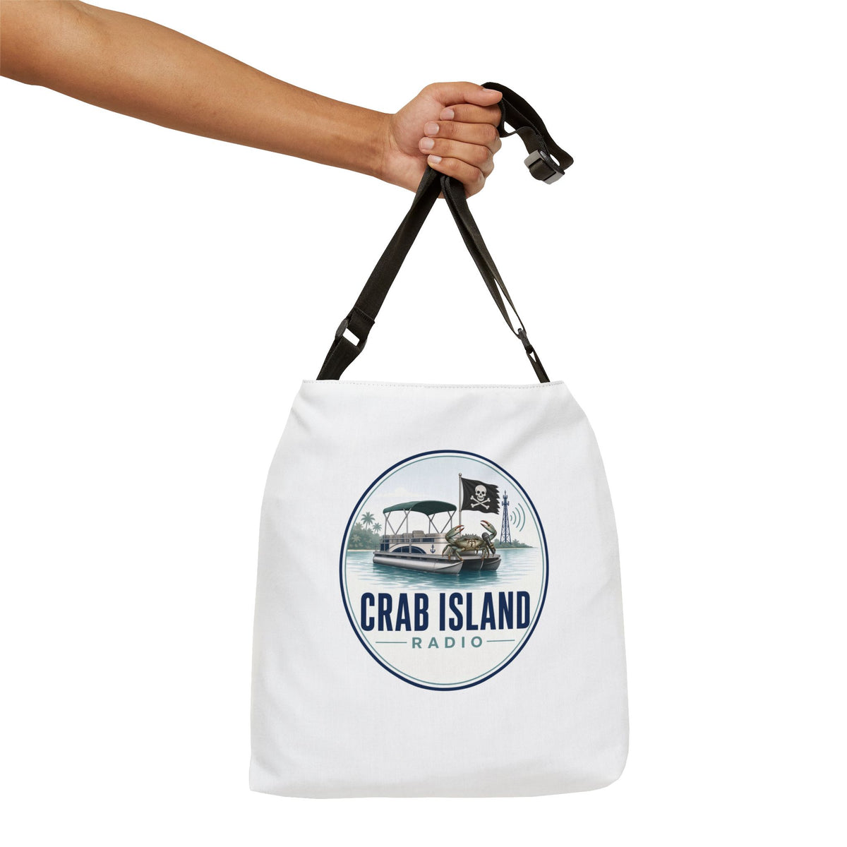Adjustable Tote Bag (AOP) – Crab Island Radio
