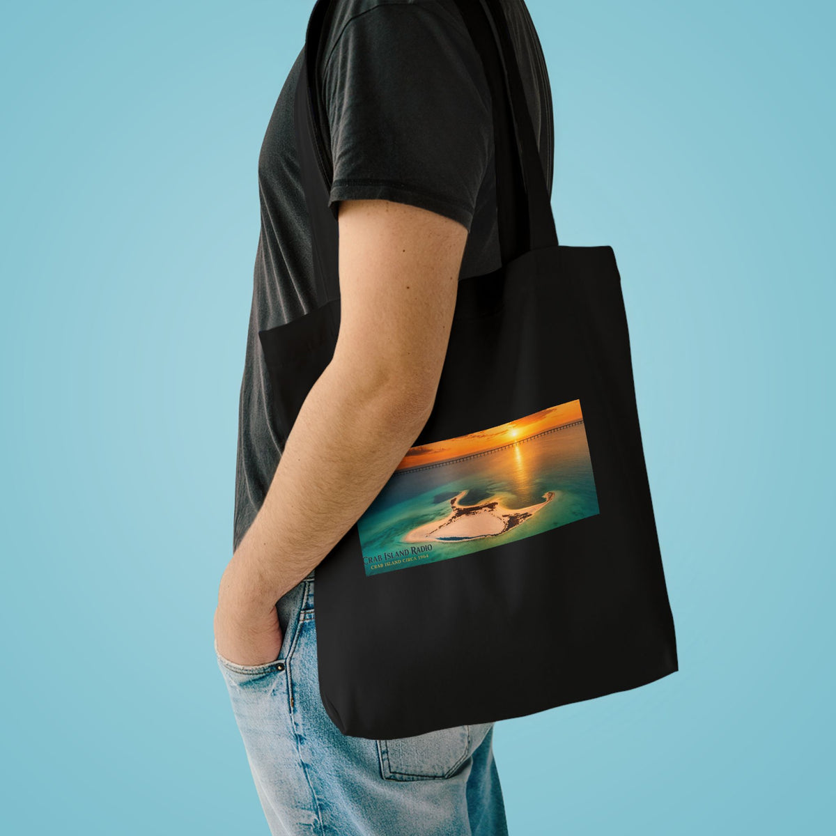 Crab Island Radio Island Sunset Tote