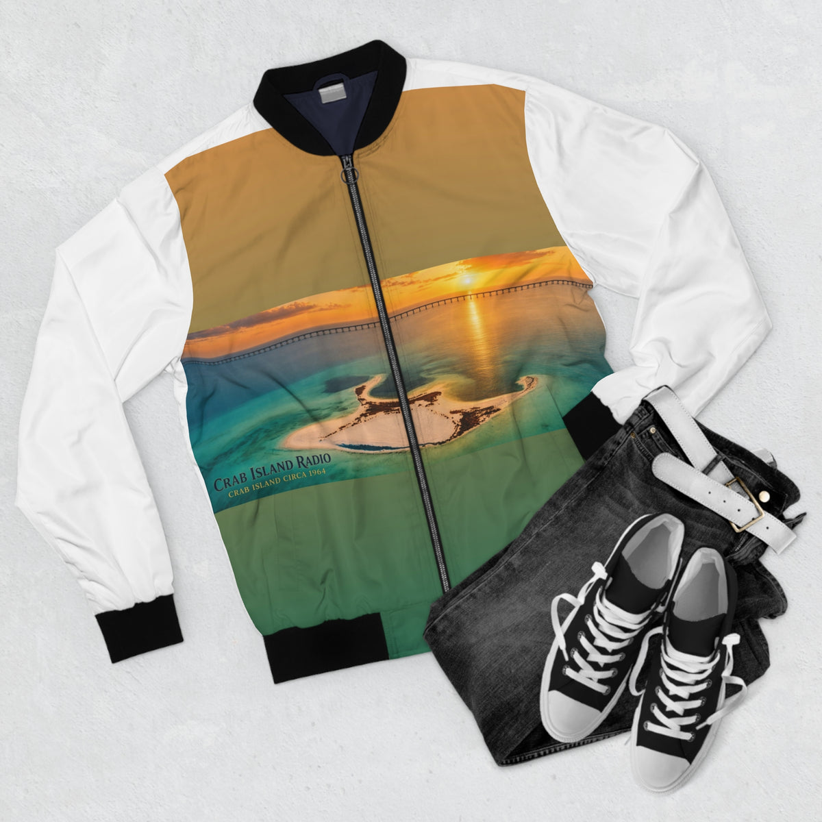 Men's Bomber Jacket (AOP) – Island Sunset