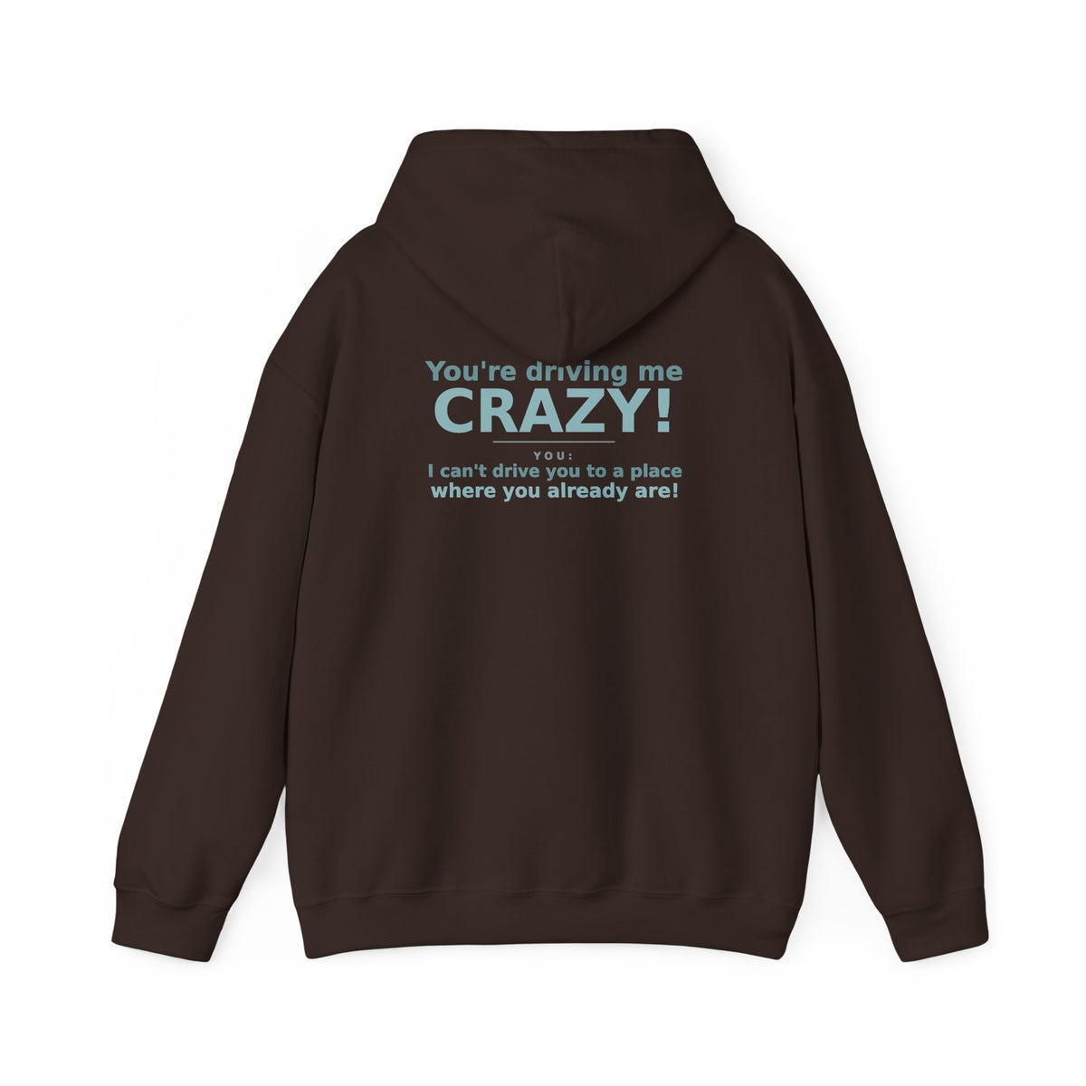 You're Driving Me Crazy Funny Hoodie - Couples Banter Hoodie (Colors A-L)