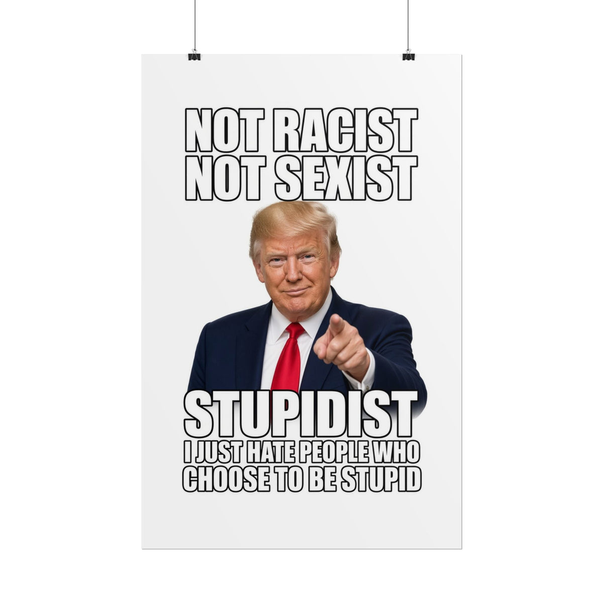 STUPIDIST Funny Meme Poster – Political Humor Wall Art