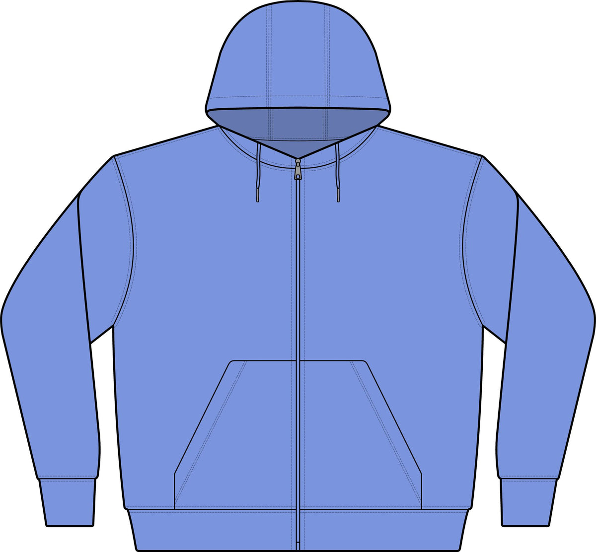 Women's PosiCharge Tri-Blend Wicking Fleece Full-Zip Hooded Jacket – Crab Island Radio