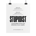 STUPIDIST Dictionary Definition Poster – Funny Wall Art Print