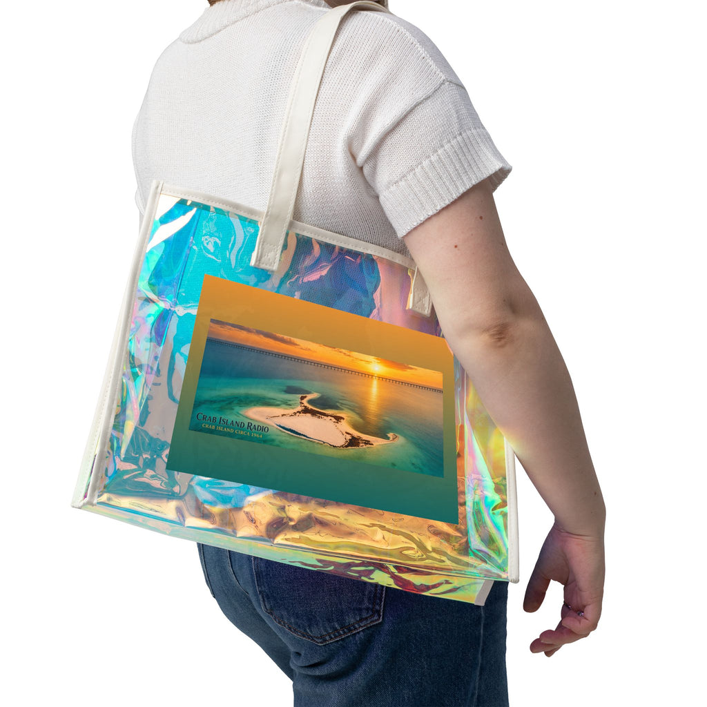 Beach Holographic Tote Bag – Island Sunset